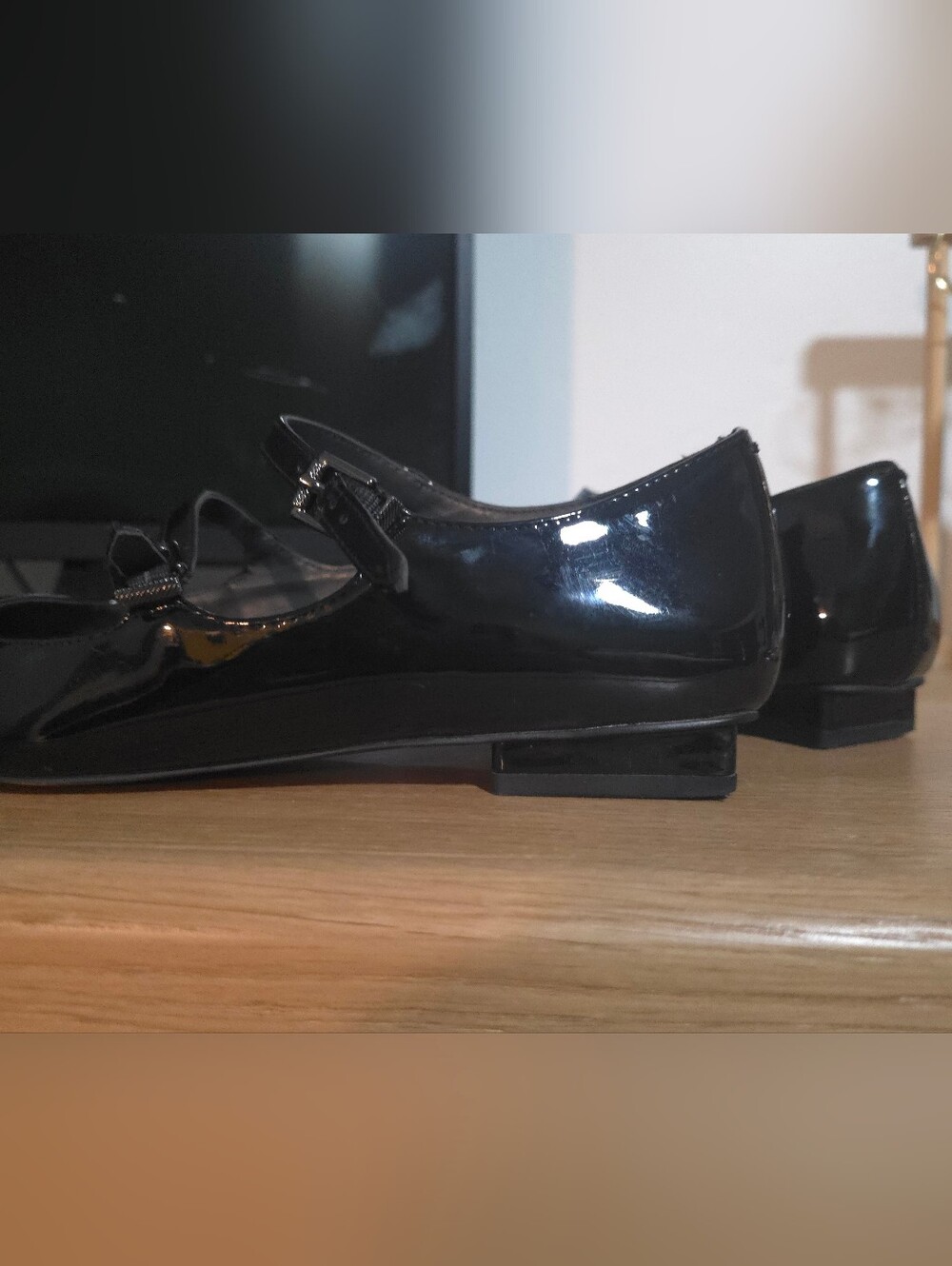 Franco Sarto Black Patent Double-Strap Mary Jane Flats - Picture 5 of 6